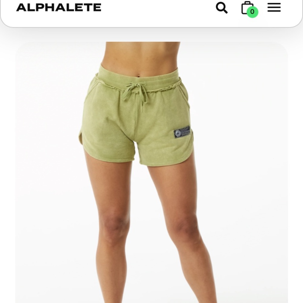 Alphalete Very Terry Green Shorts
